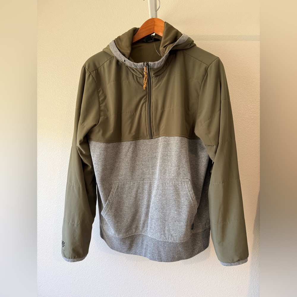 Men's veece Olive and Gray Hooded Jacket/sweatshirt